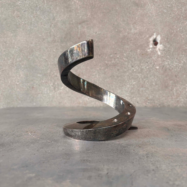 Silver Plate Coil Snake Candle Holder by Bertil Vallien for Dansk