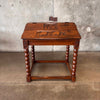 WPA Era Desk - Carved Mahogany - Monterey Style Product Image