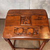 WPA Era Desk - Carved Mahogany - Monterey Style Product Image