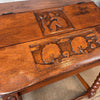 WPA Era Desk - Carved Mahogany - Monterey Style Product Image