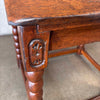 WPA Era Desk - Carved Mahogany - Monterey Style Product Image