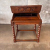 WPA Era Desk - Carved Mahogany - Monterey Style Product Image