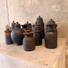 Set of Twelve (12) Vintage Tibetan Yak Butter Jars