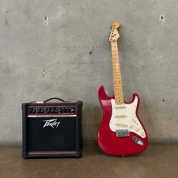 1990s Fender Stratocaster Savier II (Made in Korea) Electric Guitar w/ Amp