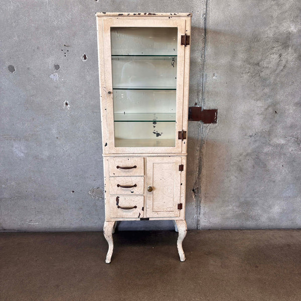 1920s Vintage Locking Doctor Medical Cabinet