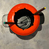 Orange/Red Cast Iron Fondue Set