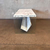 Vintage Post Modern Coffee Table. Glass And Faux Marble