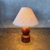 Vintage Studio Crafted Burlwood Table Lamp with 3 Way Socket