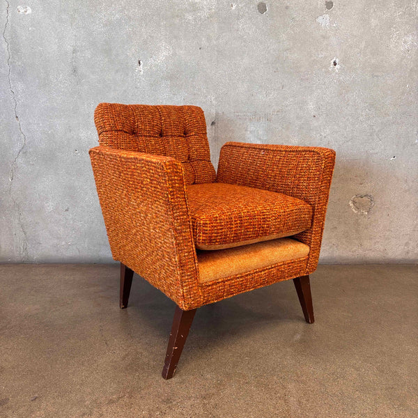 Mid Century Modern Upholstered Chair w/ Tufted Back