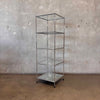 Vintage Five Tier Chrome & Glass Shelf - Industrial Design