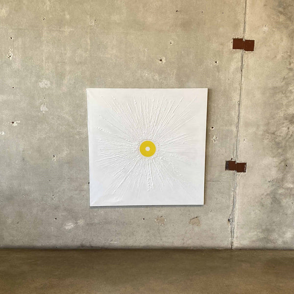 Mid Century David Mac Innes "Holy Donut" Abstract Sunburst Painting