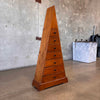Vintage Handmade Solid Walnut Triangle Chest of Drawers