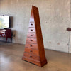 Vintage Handmade Solid Walnut Triangle Chest of Drawers