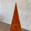 Vintage Handmade Solid Walnut Triangle Chest of Drawers