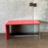 Red Coffee Table/Side Table wth éS Skatboarding Logo Steel Frame