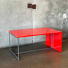 Red Coffee Table/Side Table wth éS Skatboarding Logo Steel Frame