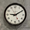 Vintage General Electric (GE) 120 Volt Telechron School Clock - Dark Brown