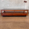 Mid Century Smokey Glass & Walnut Coffee Table by John Keal for Brown Saltman