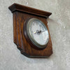 Vintage Barometer Mounted on Oak Plaque - British Made