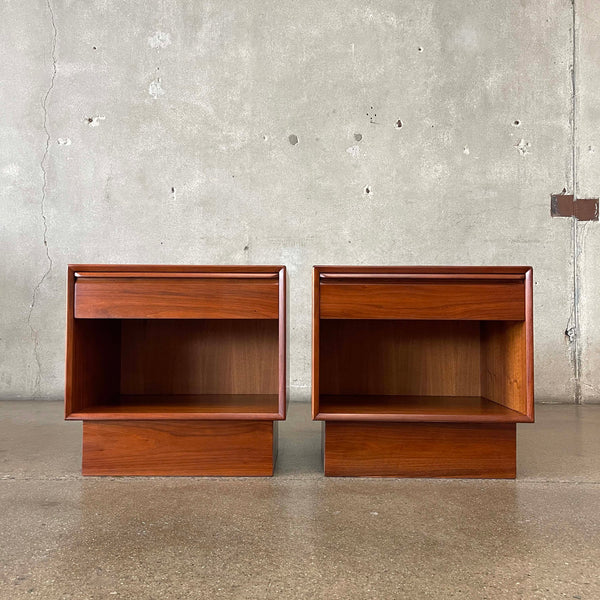 Pair of Danish Modern Teakwood Nightstands by Westnofa