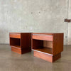 Pair of Danish Modern Teakwood Nightstands by Westnofa