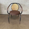 Mid Century Steel & Cane Thonet Style Arm Chair