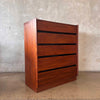 Dillingham "Esprit" High Boy Five Drawer Dresser w/ Original Oil Finish