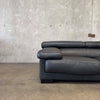 Leather Sofa w/ Adjustable Headrest by Roche Bobois