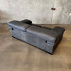 Leather Sofa w/ Adjustable Headrest by Roche Bobois