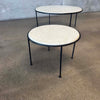 Set of Three Iron + Marble Nesting Coffee Tables by Pottery Barn
