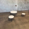 Set of Three Iron + Marble Nesting Coffee Tables by Pottery Barn