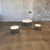 Set of Three Iron + Marble Nesting Coffee Tables by Pottery Barn