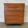 Mid Century Modern L.A. Period Furniture Five Drawer Tall Dresser