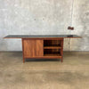 1950s Walnut Drop Leaf Sideboard/Bar Cabinet