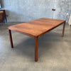 Mid Century Walnut Dining Table w/ Two (2) Leaves Extendable