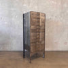 Vintage Industrial File Cabinet - Steel w/ Brass Pulls