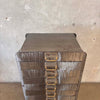 Vintage Industrial File Cabinet - Steel w/ Brass Pulls