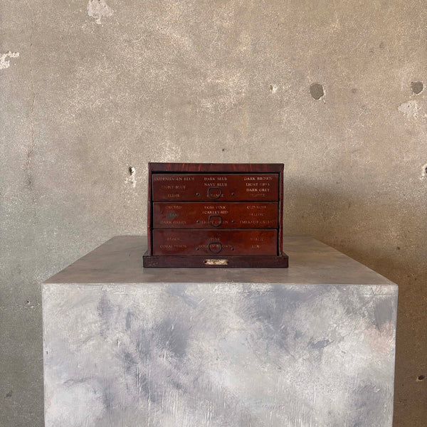 1920's Rit Dye Counter Display With Three Drawers Product Image