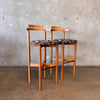 Pair of Mid Century Modern Scandinavian Bar Stools