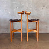 Pair of Mid Century Modern Scandinavian Bar Stools