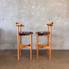 Pair of Mid Century Modern Scandinavian Bar Stools