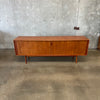 Danish Teak Credenza w/Tambour Doors by Henning Larsen