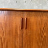 Danish Teak Credenza w/Tambour Doors by Henning Larsen