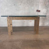 Custom Made Solid Brass/Console Sofa Table w/Glass Product Image