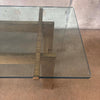 Custom Made Solid Brass/Console Sofa Table w/Glass Product Image