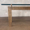 Custom Made Solid Brass/Console Sofa Table w/Glass Product Image