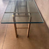 Custom Made Solid Brass/Console Sofa Table w/Glass Product Image