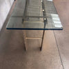Custom Made Solid Brass/Console Sofa Table w/Glass Product Image