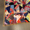 Vintage Handmade "Crazy" Quilt Made From Rayon Dresses Product Image