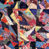 Vintage Handmade "Crazy" Quilt Made From Rayon Dresses Product Image